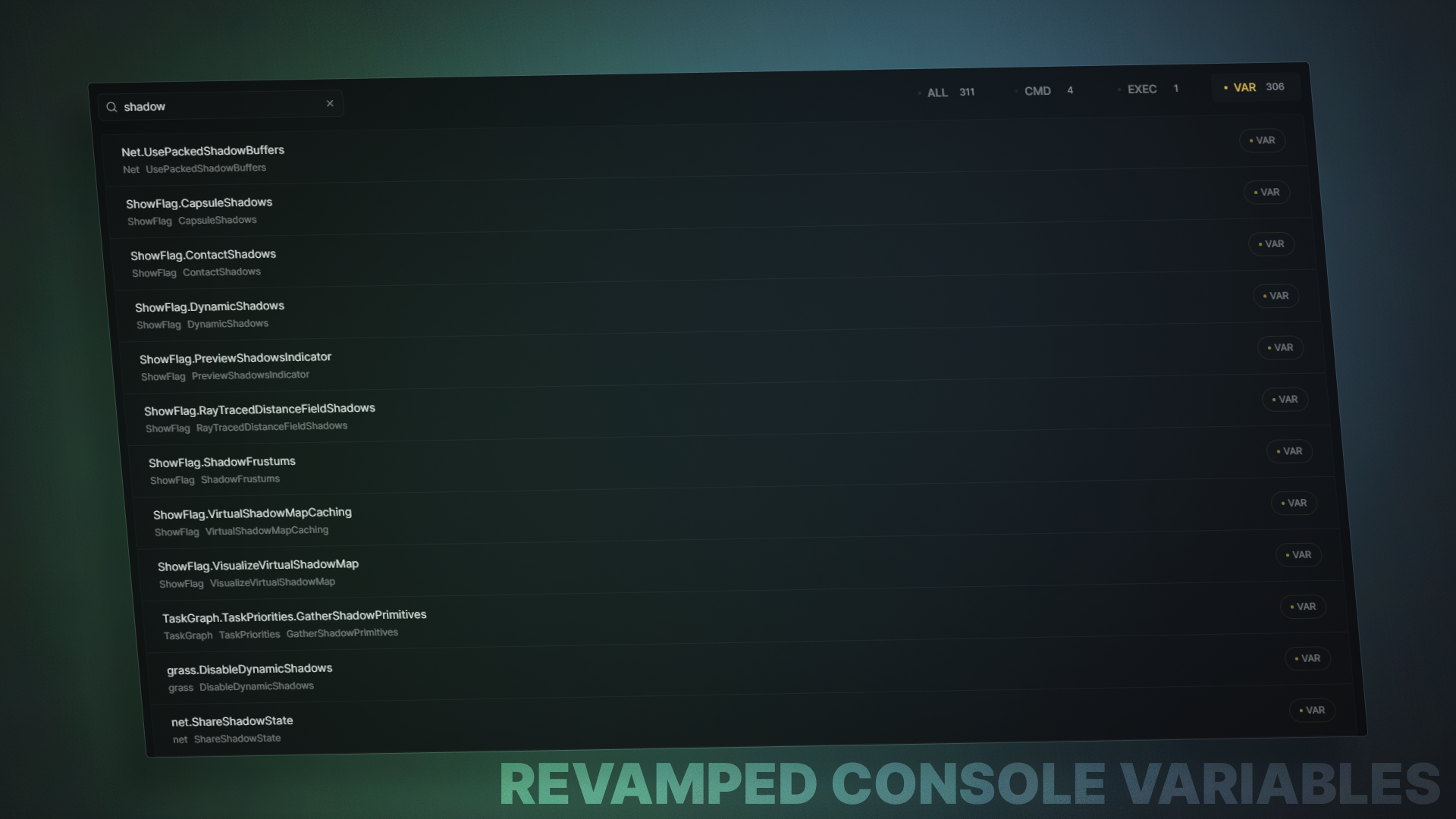 Enhanced Console Variables Resource